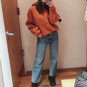 Zara Hi Rise Straight Leg Jean